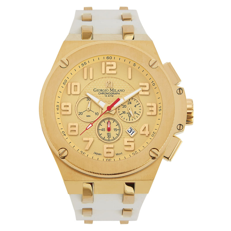 Giorgio Milano Two-Tone Band Gold Dial Chronograph Men's Watch - 232SG512