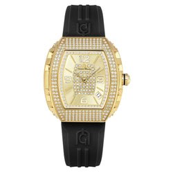 Giorgio Milano Black Silicone Gold Dial Women's Watch - 242SG513