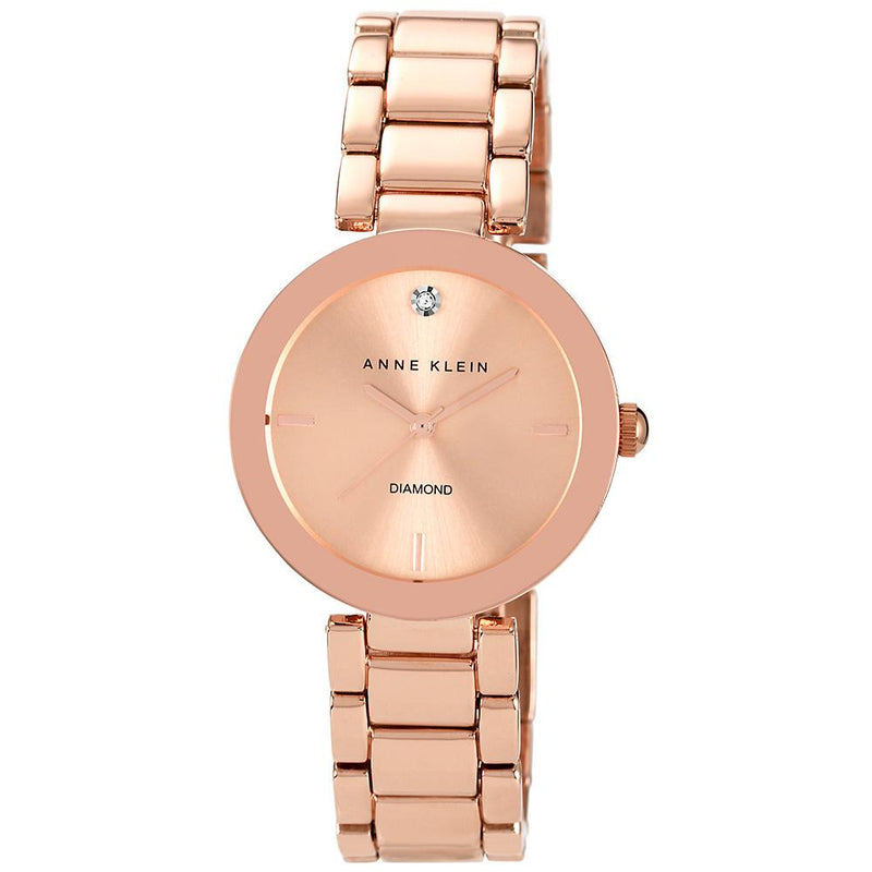 Anne Klein Diamond Rose Gold Steel Women's Watch - AK1362RGRG