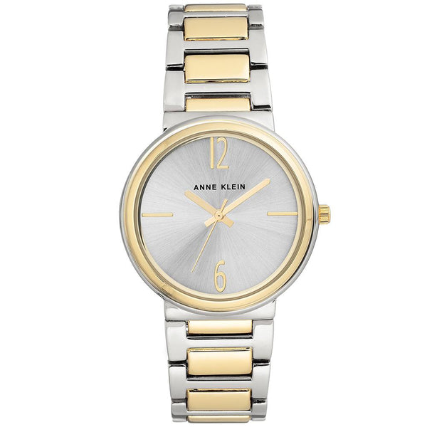 Anne Klein Gold Stainless Steel Silver Dial Women's Watch - AK3169SVTT