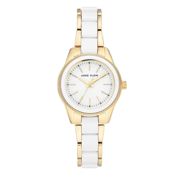 Anne Klein Two-Tone Band White Dial Women's Watch - AK3212WTGB