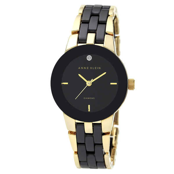 Anne Klein Gold with Black Ceramic Women's Watch - AK1610BKGB