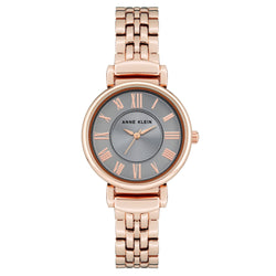 Anne Klein Rose Gold Band Grey Dial Women's Watch - AK2158GYRG