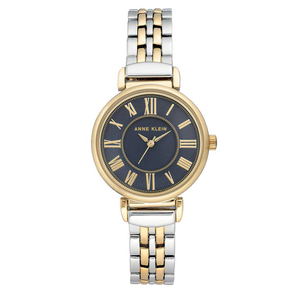 Anne Klein Two-Tone Stainless Steel Navy Dial Women's Watch - AK2159NVTT