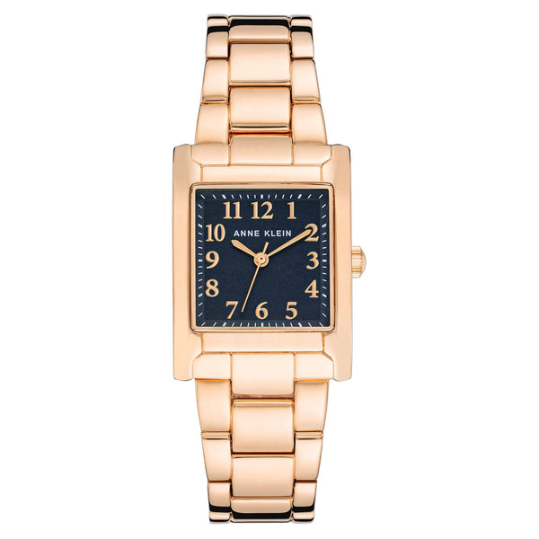 Anne Klein Rose Gold Band Navy Dial Women's Watch - AK3954NVRG