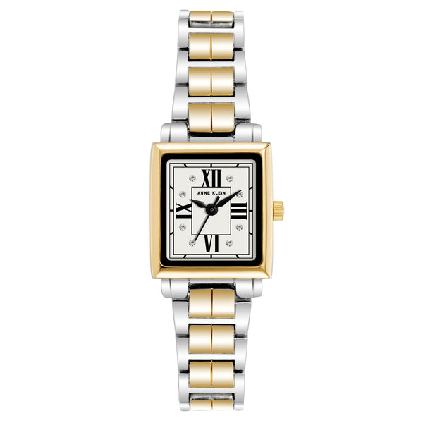 Anne Klein Two-Tone Band Silver Dial Women's Watch - AK4011SVTT