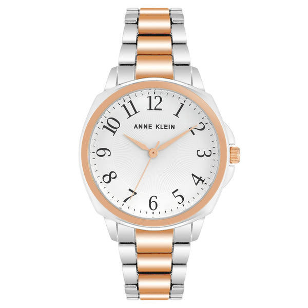 Anne Klein Two-Tone Band White Dial Women's Watch - AK4055WTRT