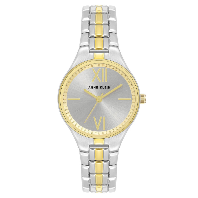 Anne Klein Two-Tone Band Silver Dial Women's Watch - AK4061SVTT