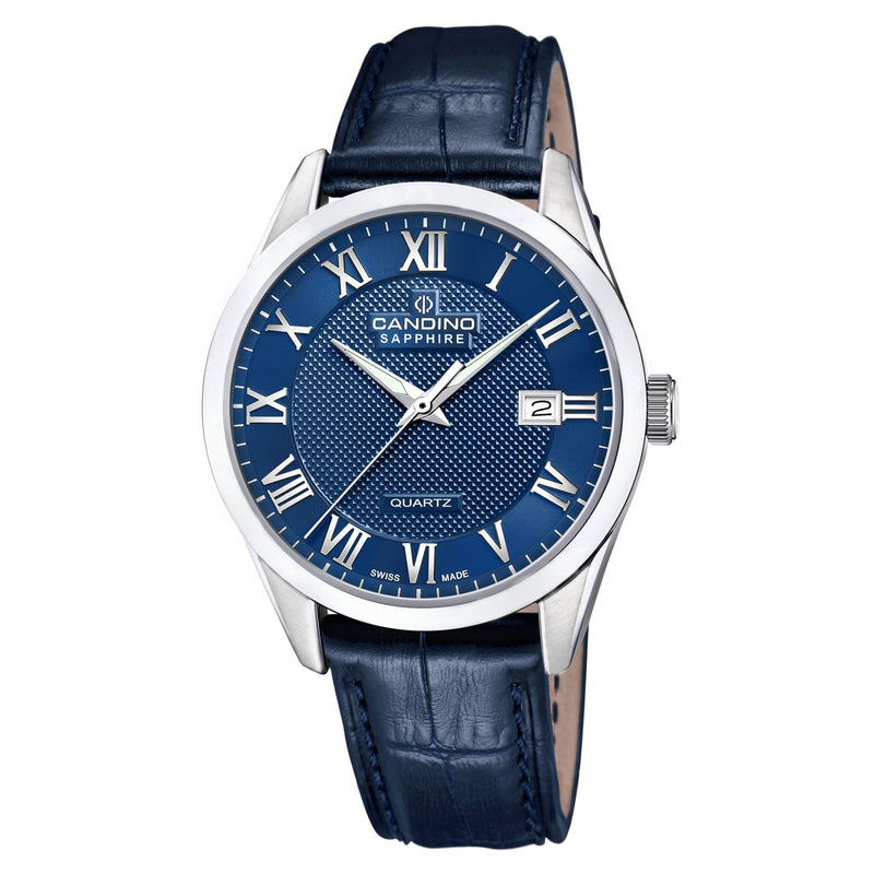 Candino Blue Leather Men's Swiss Made Watch - C4710/C