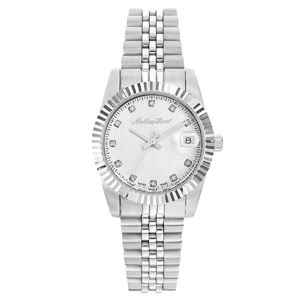 Mathey-Tissot Mathy III Stainless Steel White Dial Swiss Made Women's Watch - D810AI