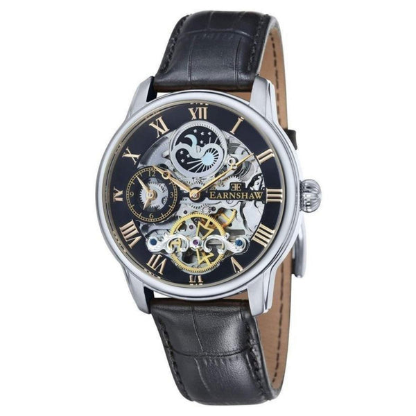 Earnshaw LONGITUDE Automatic Leather Mens Watch - ES-8006-04