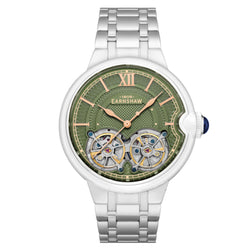 Earnshaw Silver Steel Green Dial Men's Automatic Watch - ES-8266-77