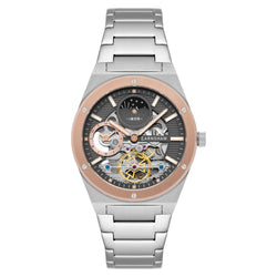 Earnshaw Silver Steel Grey Dial Multi-function Men's Automatic Watch - ES-8291-44