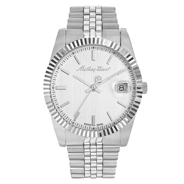 Mathey-Tissot Mathy III Stainless Steel White Dial Men's Watch - H810AI