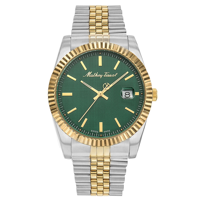 Mathey-Tissot Two-Tone Steel Green Dial Men's Watch - H810BV