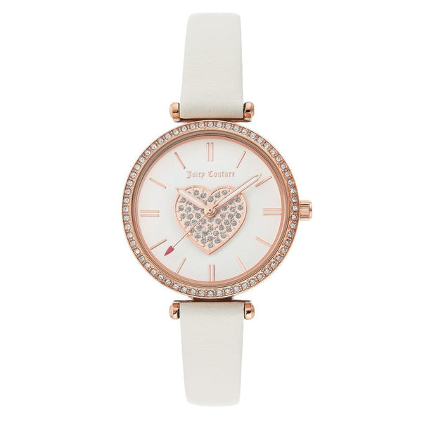 Juicy Couture White Dial with Swarovski Crystals Ladies Watch - JC1268RGWT