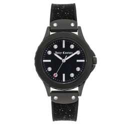 Juicy Couture Black Silicone Band Ladies Watch - JC1013BKBK