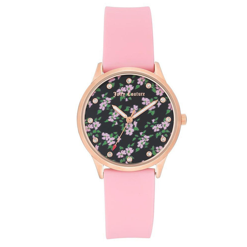 Juicy Couture Pink Silicone Band Women's Watch - JC1074RGPK