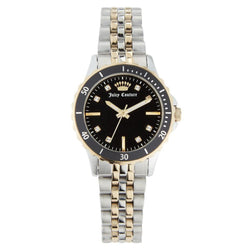 Juicy Couture Two-Tone Steel Black Dial Women's Watch - JC1137BKTT