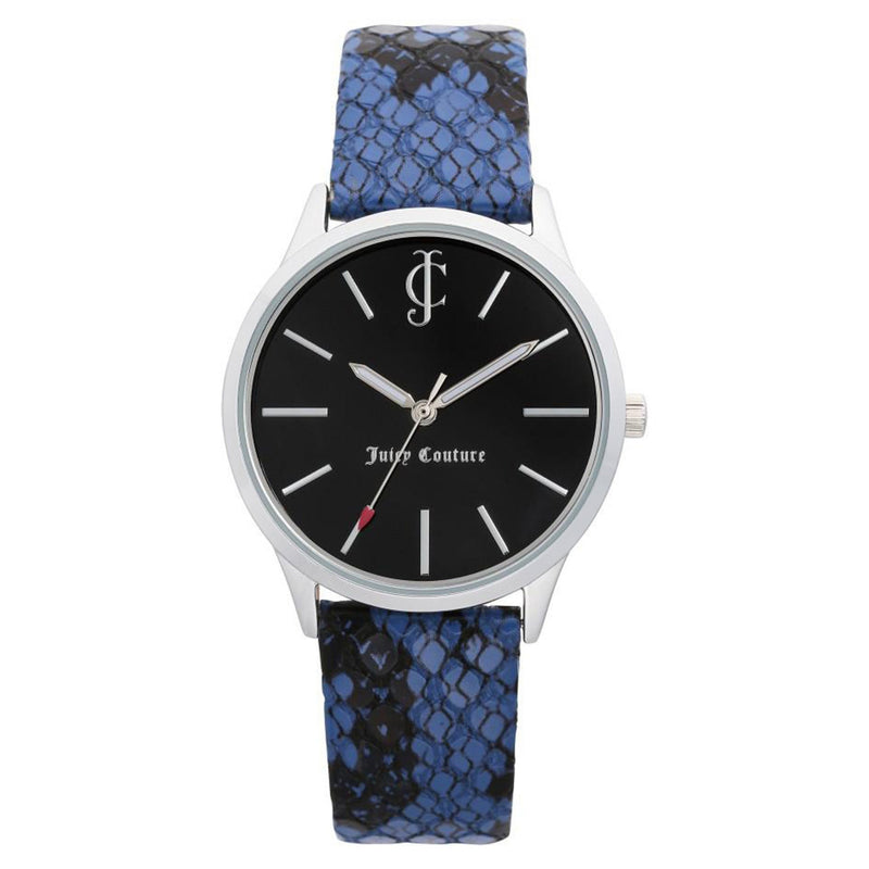 Juicy Couture Navy Vegan Leather Black Dial Women's Watch - JC1185BKNV