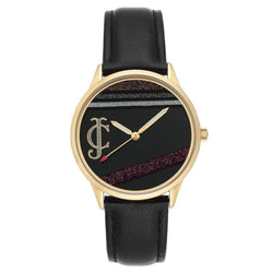 Juicy Couture Black Leather Ladies Watch - JC1186BKBK