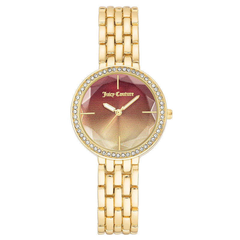 Juicy Couture Gold Band Red Dial Women's Watch - JC1208REGB