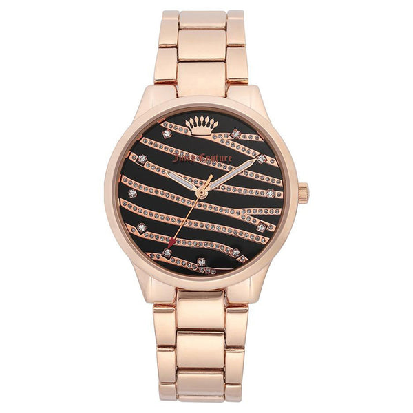 Juicy Couture Rose Gold Steel Ladies Watch - JC1224BKRG