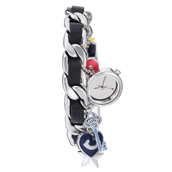 Juicy Couture Silver Steel Charm Bracelet Ladies Watch - JC1231BKCH