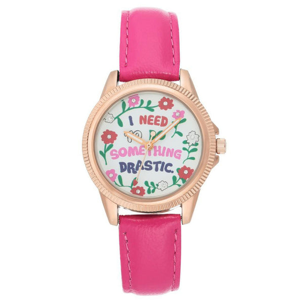 Juicy Couture White Dial with Floral Pattern Women's Watch - JC1258RGHP