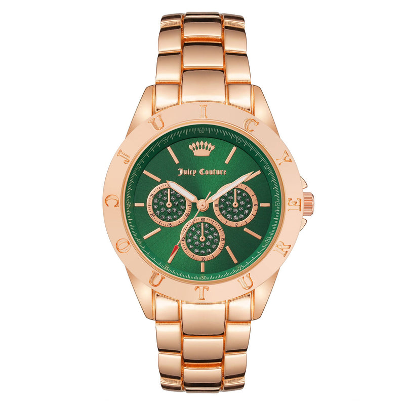 Juicy Couture Rose Gold Band Green Dial Women's Watch - JC1296GNRG