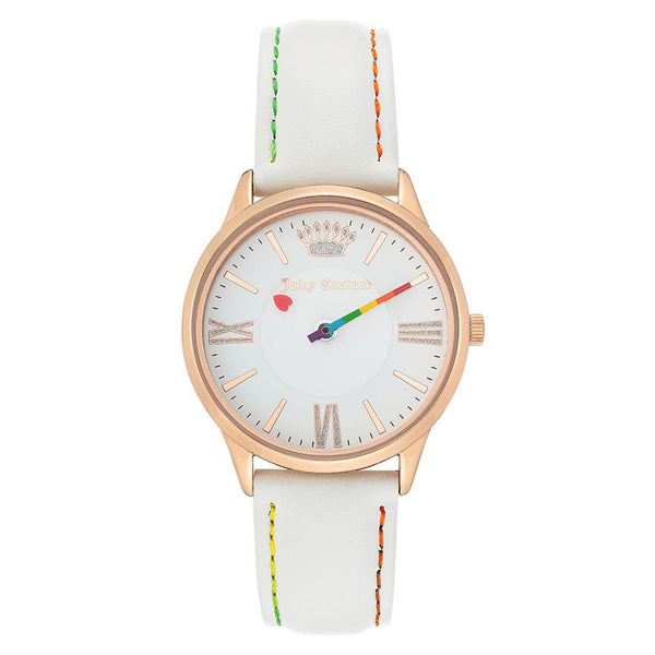 Juicy Couture White Leather Women's Watch - JC1314RGWT