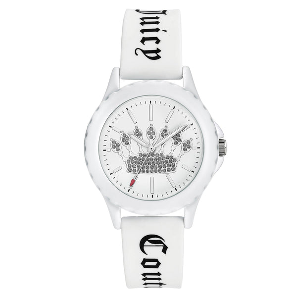 Juicy Couture Silicone White Dial Women's Watch - JC1325WTWT