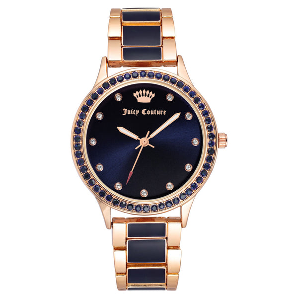 Juicy Couture Rose Gold with Navy Band Women's Watch - JC1348RGNV