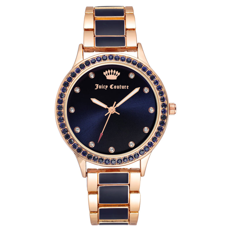 Juicy Couture Rose Gold with Navy Band Women's Watch - JC1348RGNV