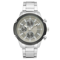 Vince Camuto Silver Steel Grey Dial Multi-Function Men's Watch - VC1135GYSV