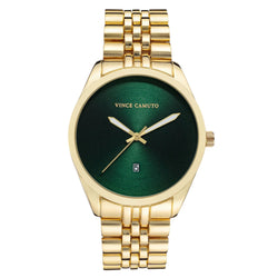 Vince Camuto Goldtone Green Dial Men's Watch - VC8040GNGP