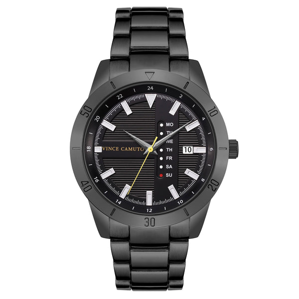 Vince Camuto Gunmetal Black Dial Men's Watch - VC8043BKDG