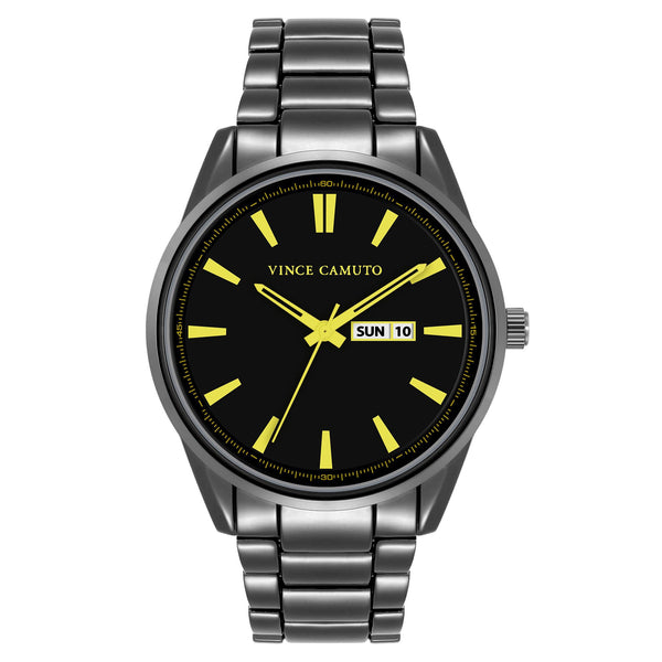 Vince Camuto Gunmetal Black Dial Men's Watch - VC8052DGYL