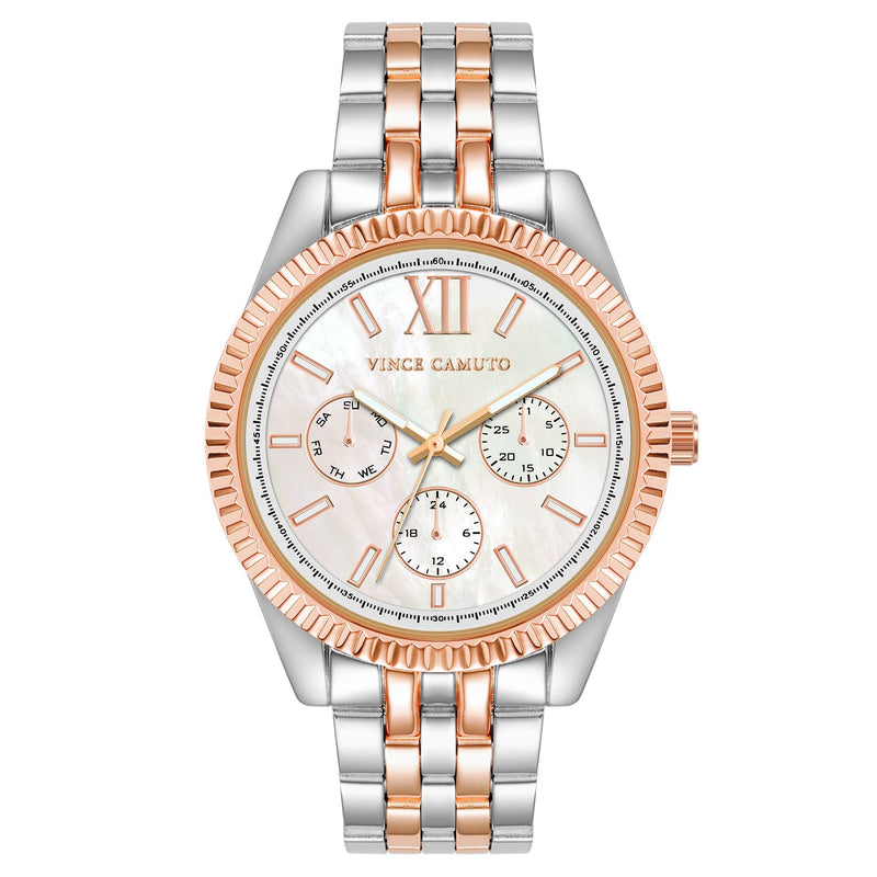 Vince Camuto Two-Tone Steel White MOP Dial Women's Watch - VC9007MPRT